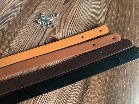 Luxury faux leather handbag straps, rivet installed bag handles G3