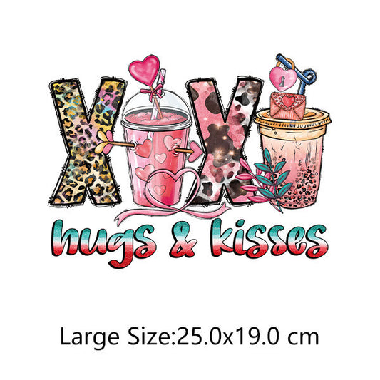 Hugs and kisses HTV - Heat transfer Vinyl, iron on vinyl designs G5
