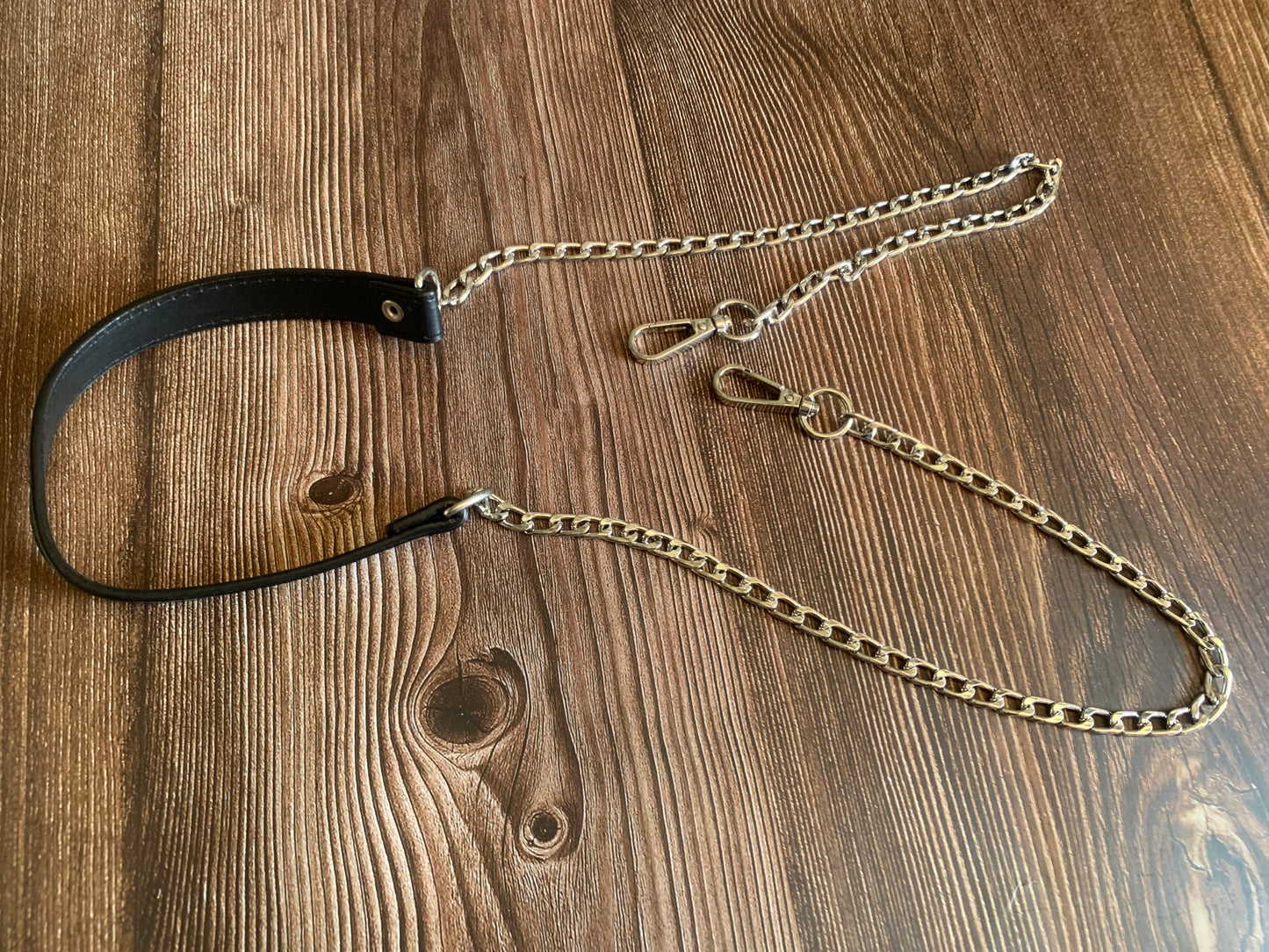 Stylish PU leather & chain straps