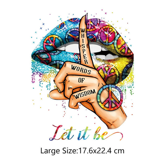 Let it be HTV - Heat transfer Vinyl, iron on vinyl designs G5