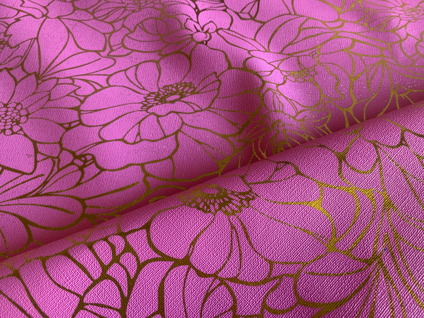 Gold printed Pleather, Vegan leather, Printed vinyl, Vinyl for bags, garments, Gold Vinyl for wedding, Christmas, home decor