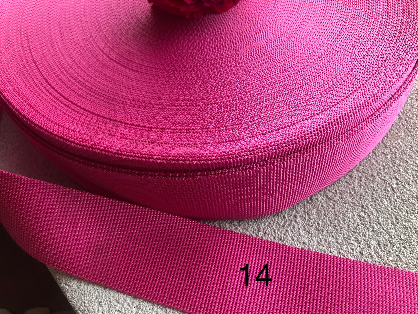 3-metre rolls of plain webbing - 2.5 and 3.8cm