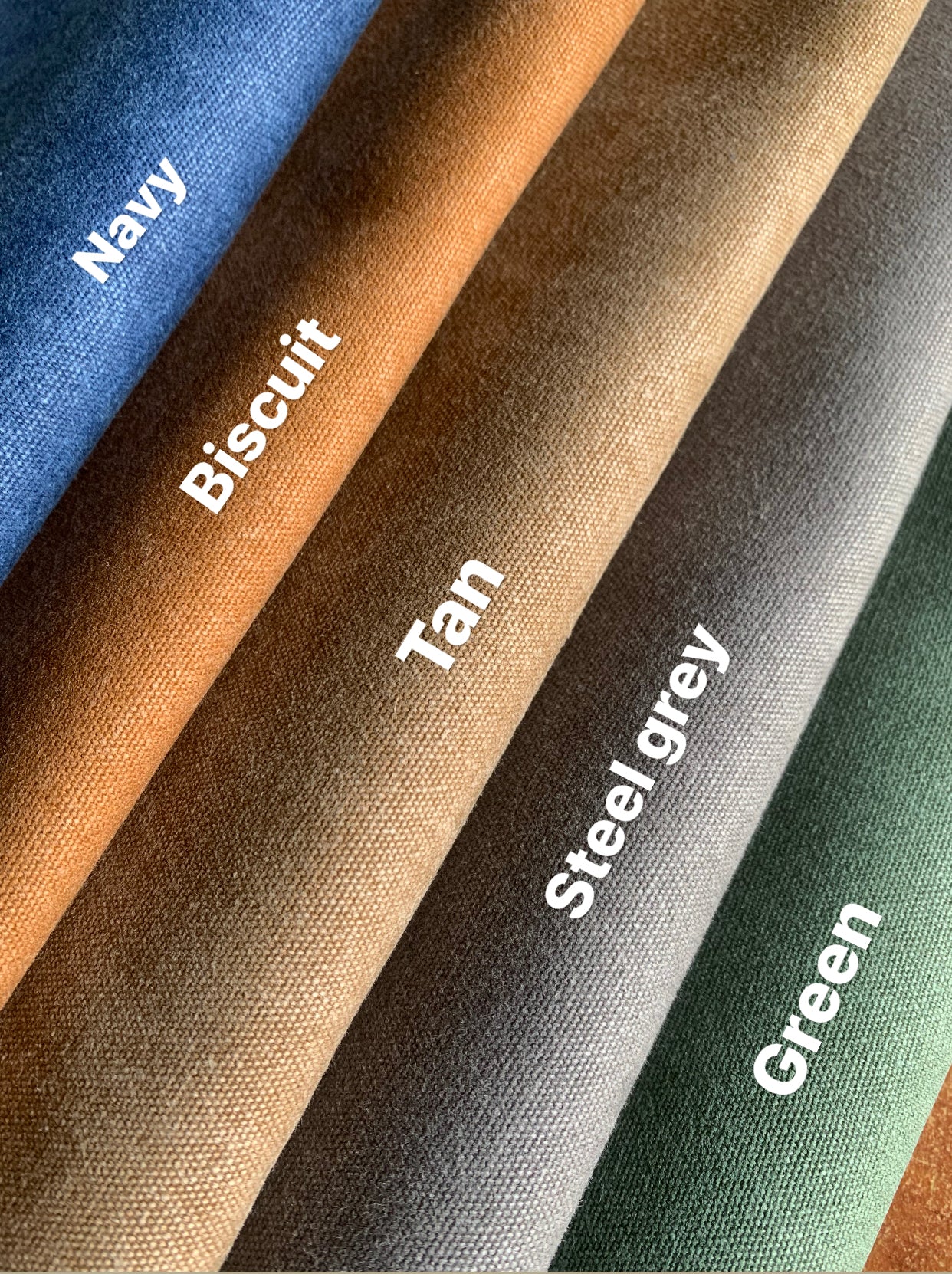 Stoned washed canvas, 100% Cotton canvas, medium to heavy weight canvas, by the meter