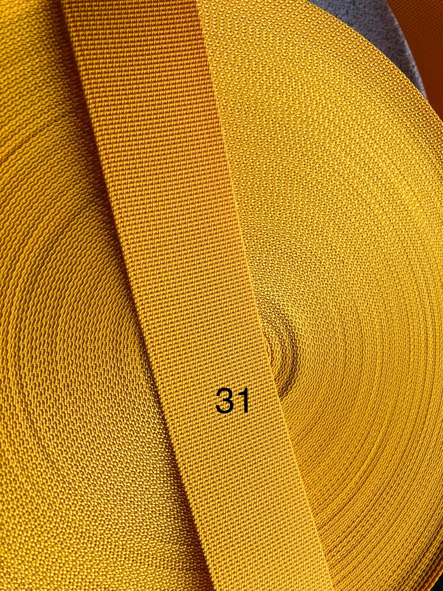 3-metre rolls of plain webbing - 2.5 and 3.8cm