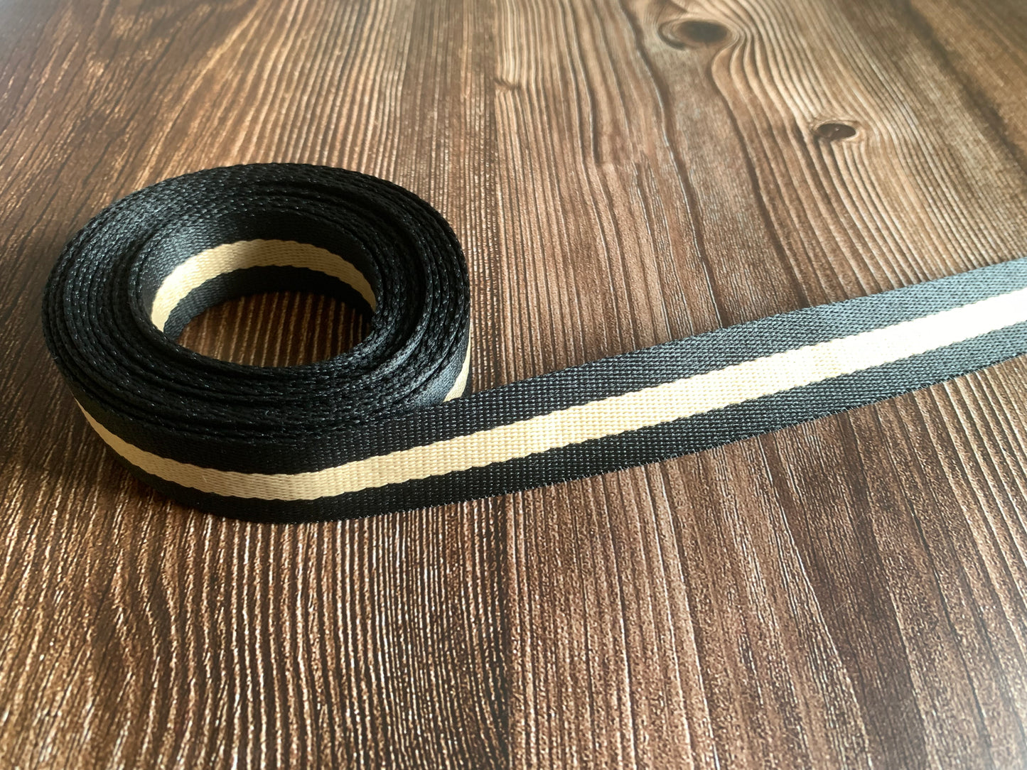 25mm/1 inch striped webbing sold by 3m rolls