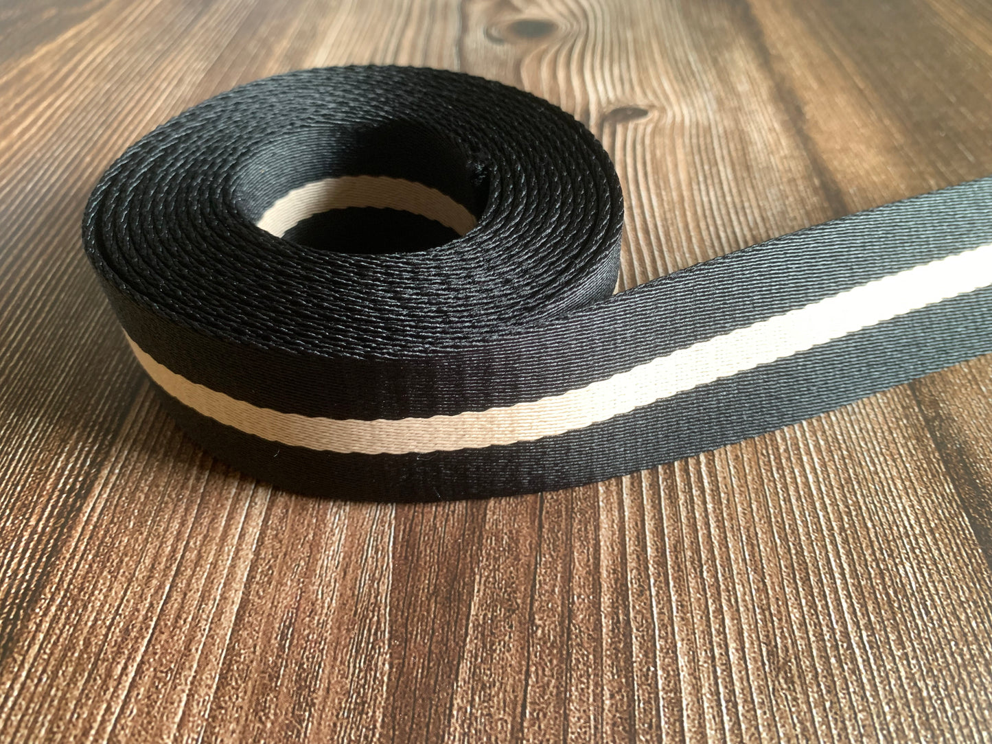 38mm/1.5inch striped webbing sold by 3m rolls