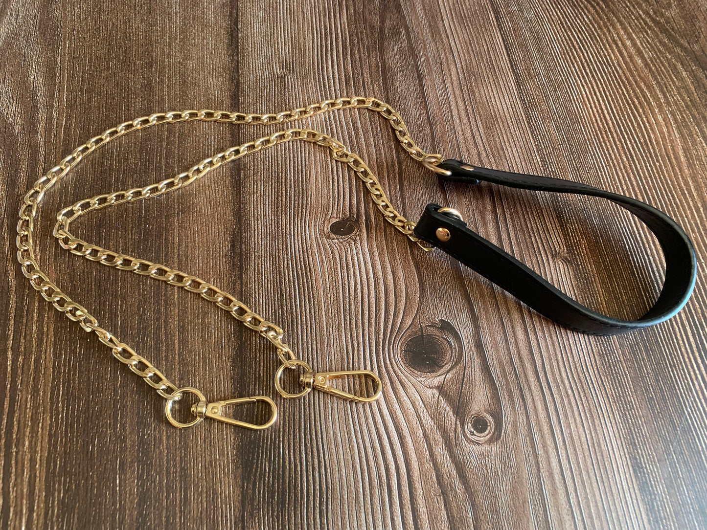 Stylish PU leather & chain straps