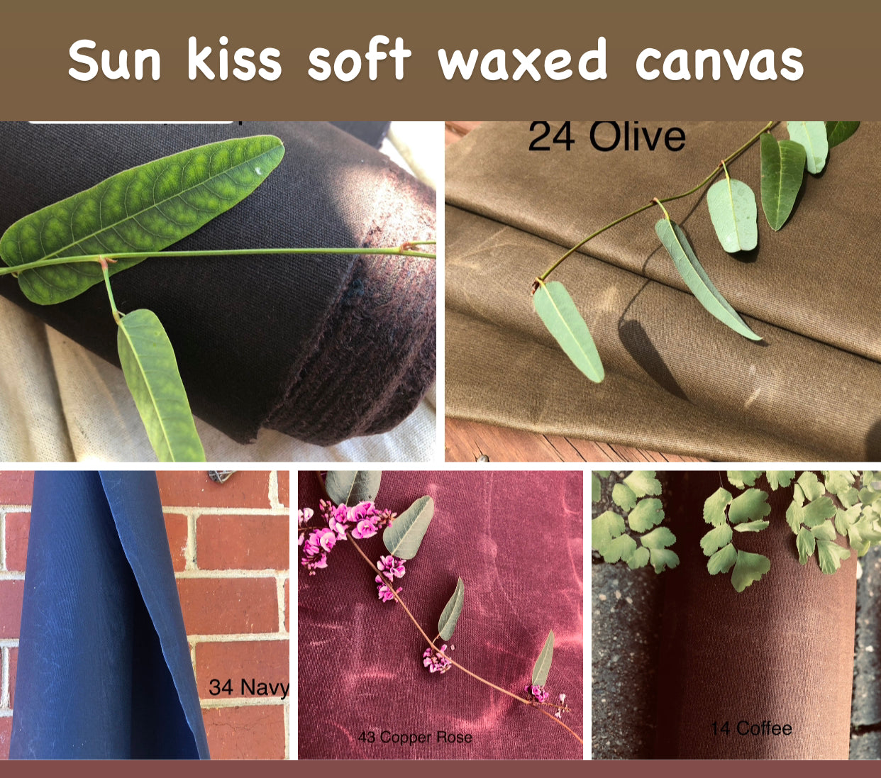 Best of Sun Kiss value pack, Sun Kiss waxed canvas, faux leather, interfacing, cork, lining fabrics