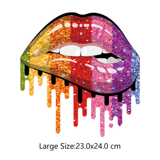Rainbow lips 🌈 HTV - Heat transfer Vinyl, iron on vinyl designs G5