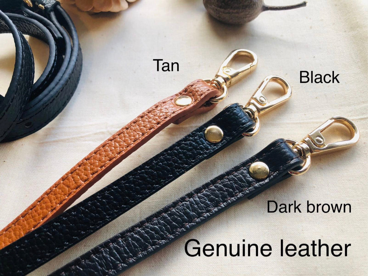 Half inch/1.2cm leather crossbody straps, adjustable genuine leather straps B2