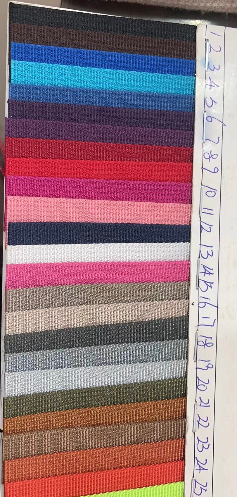 3-metre rolls of plain webbing - 2.5 and 3.8cm
