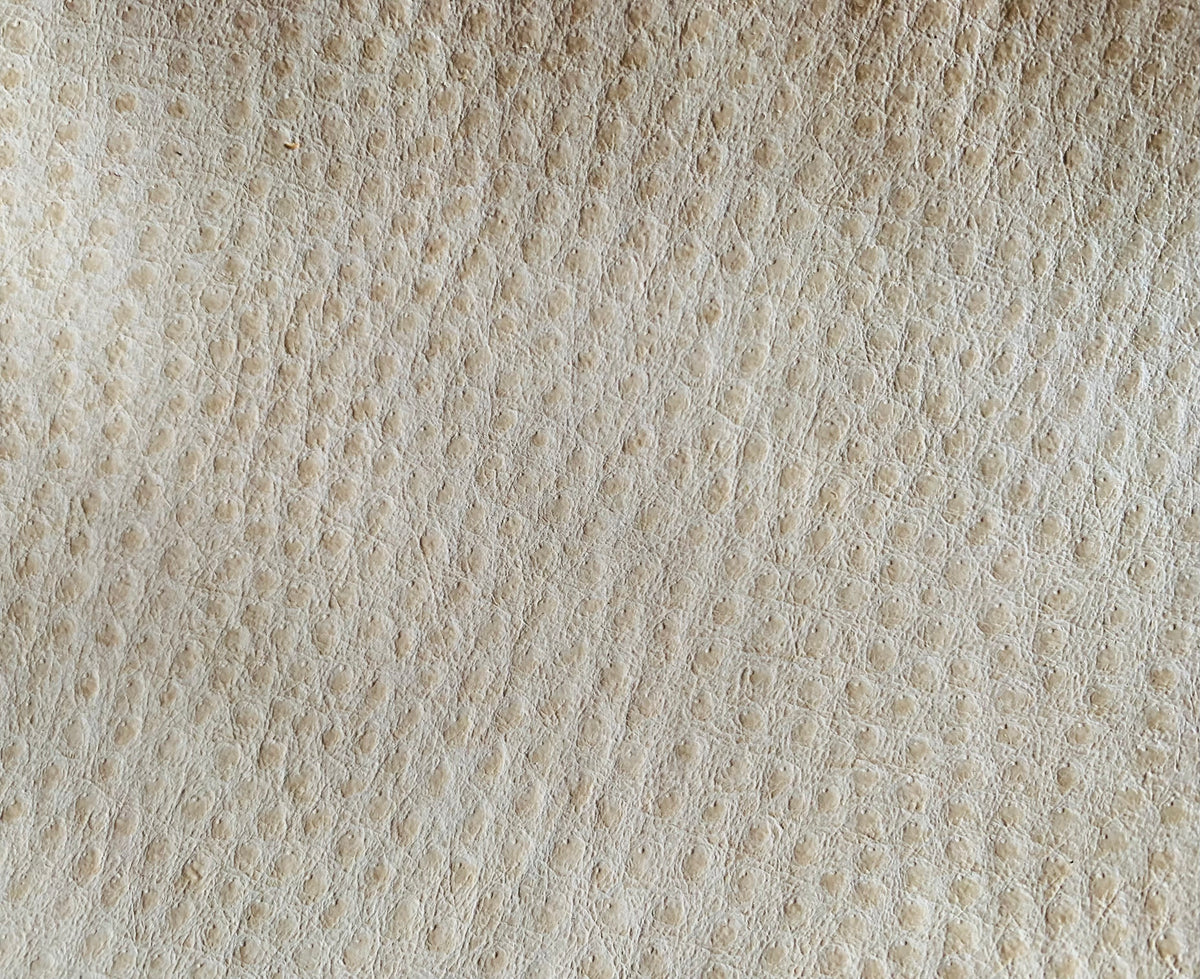 Beige ostrich faux leather