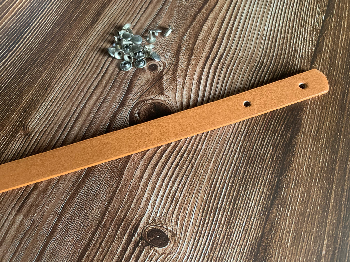 Luxury faux leather handbag straps, vegan leather handles with rivets, PU leather straps for handmade bags