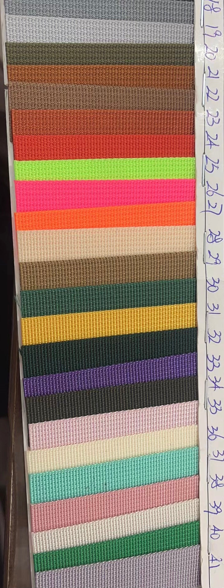 3-metre rolls of plain webbing - 2.5 and 3.8cm