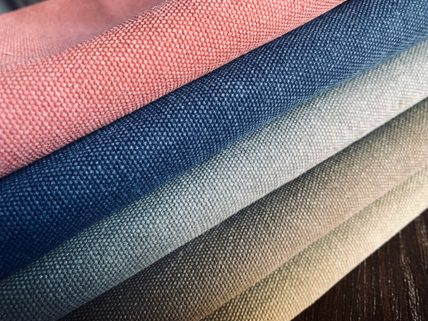 Heavy weight stonewashed canvas, 100% cotton