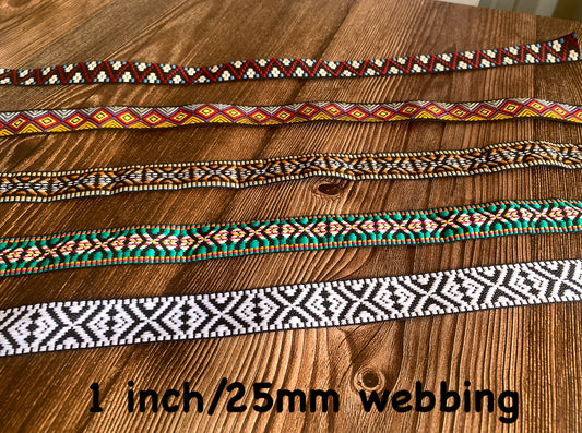 2.5cm/1 inch patterned webbing, Pattern C A3