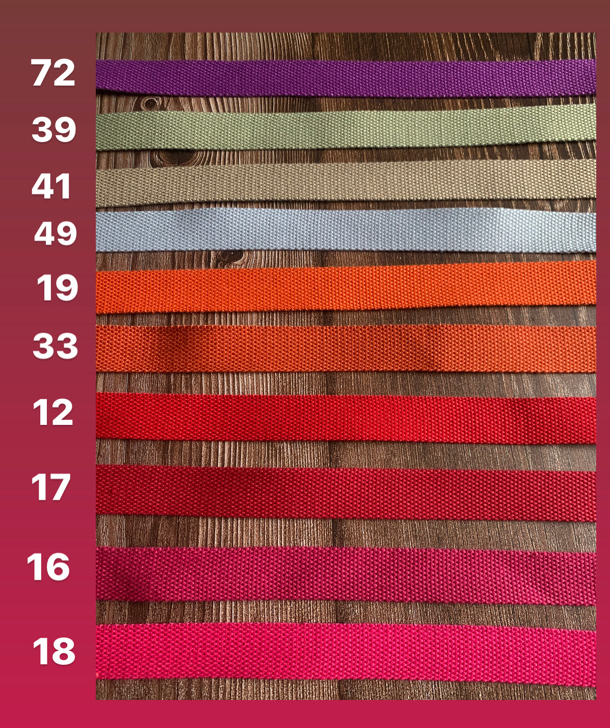 1 inch/2.5cm polycotton webbing