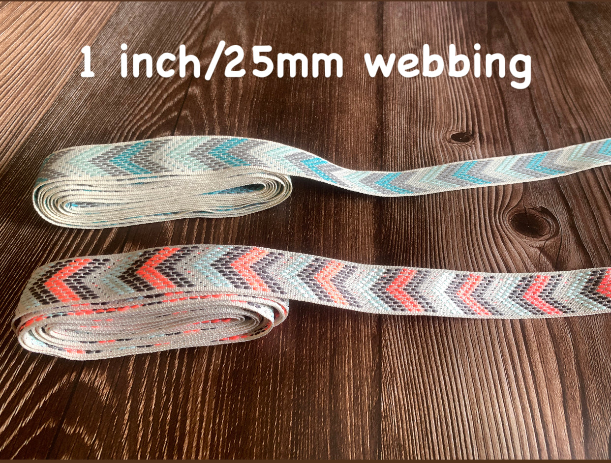 2.5cm/1 inch patterned webbing, Pattern B
