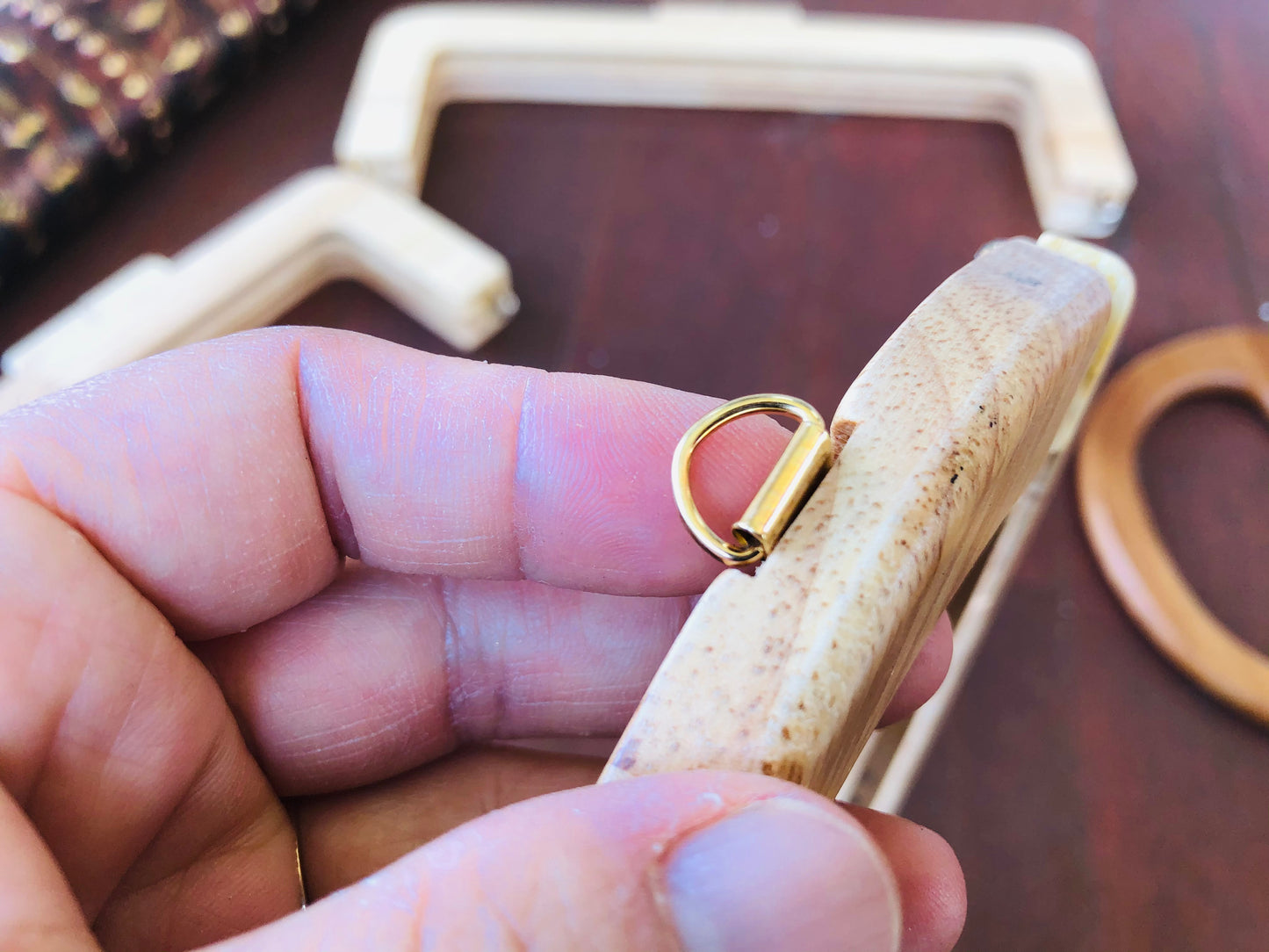 Square wooden clutch frames, kiss lock framese frames