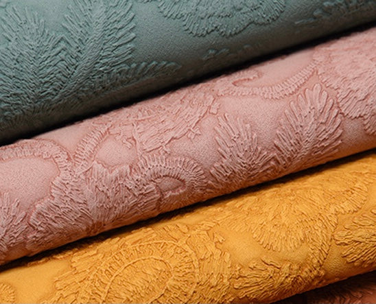 Lace vinyl, retro lace pattern embossed faux leather, synthetic leather, Vegan Pleather, artificial leather for bags, garments, and upholstery by the meter