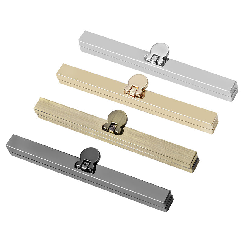 Bar clasp purse closure, clutch locks, purse frames