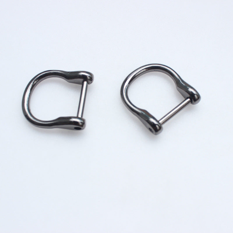 Horseshoe D rings, screwed in D rings, secure key rings