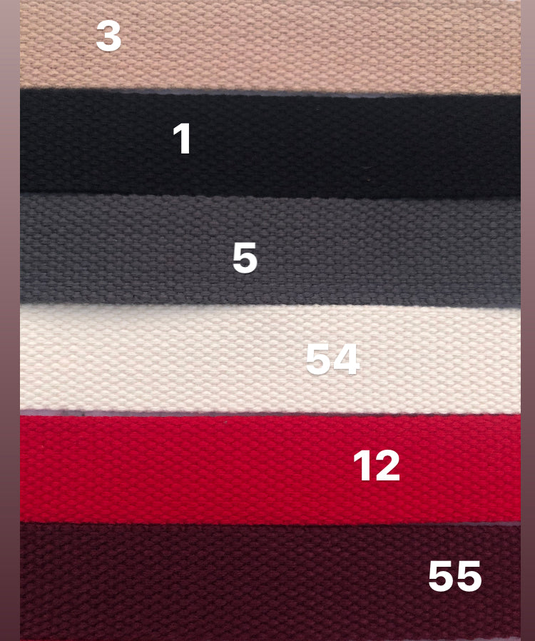 2.5cm webbing, handbag straps, cotton webbing, canvas strapping, fabric straps, backpack, crossbody bag handles