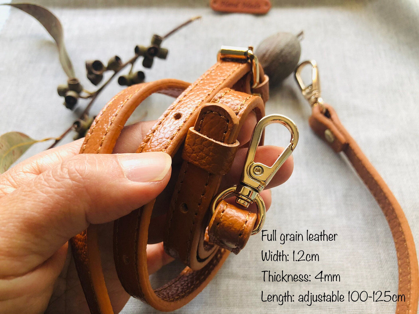 Premium adjustable crossbody leather straps, genuine leather straps, vegan leather straps, straps for bags, leather handles, handmade bags