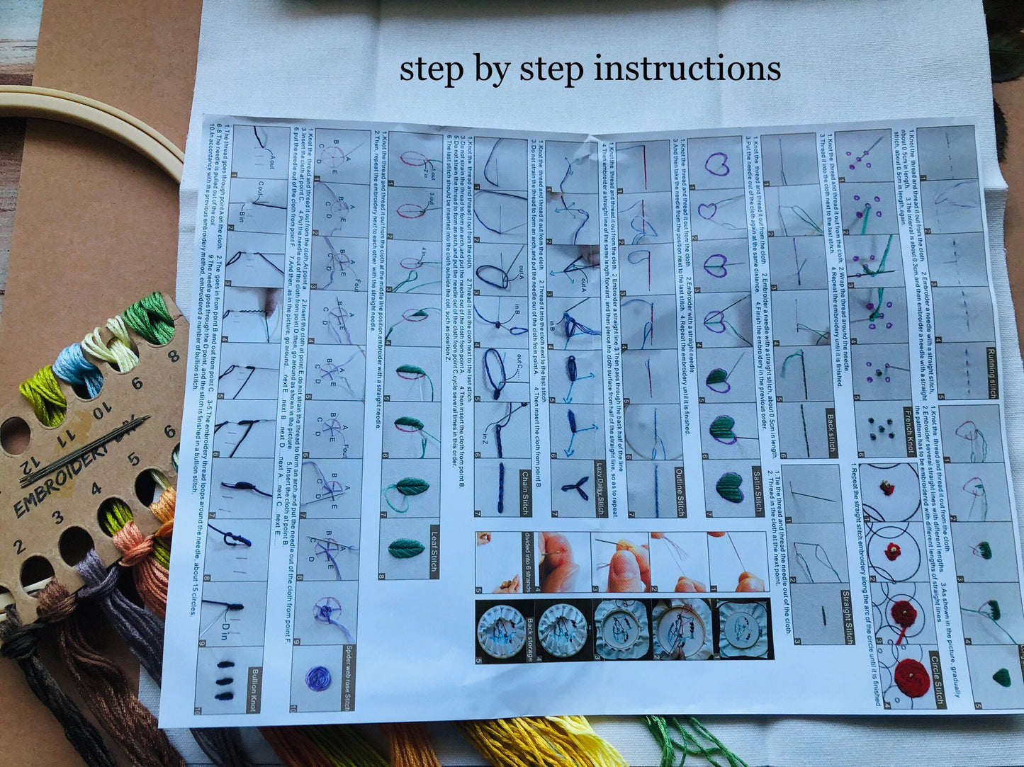 Beautiful embroidery kits for beginners, easy to follow preprinted embroidery pattern, presents for her, holiday craft, learn to embroidery