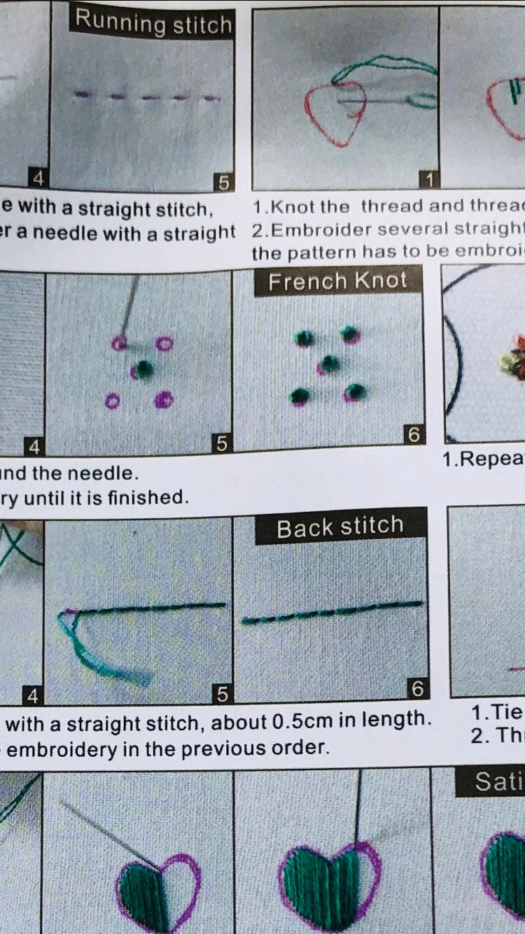 Beautiful embroidery kits for beginners, easy to follow preprinted embroidery pattern, presents for her, holiday craft, learn to embroidery