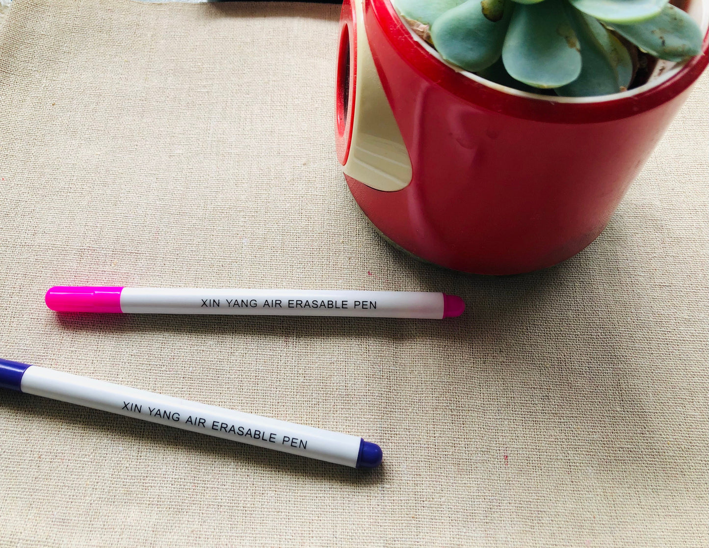 Mixed packs of 3 Disappearing markers, low heat disappearing pen, air erasable, water soluble pen for craft, sewing, leatherwork, embroidery dressmaking
