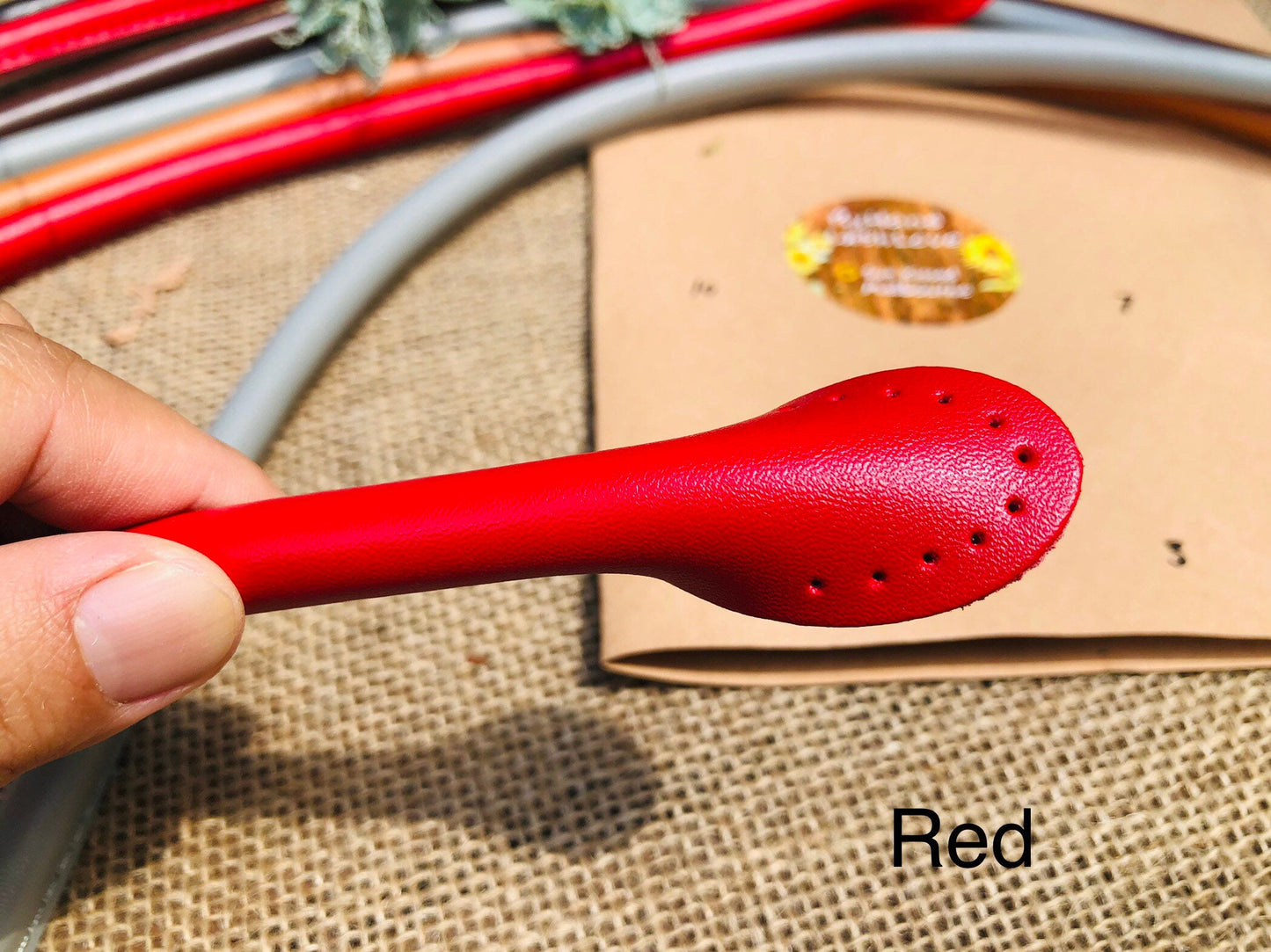 Luxury leather straps, genuine cow hide leather handles, round leather handles, hand sewn bag handles for leather, fabric, crochet bags