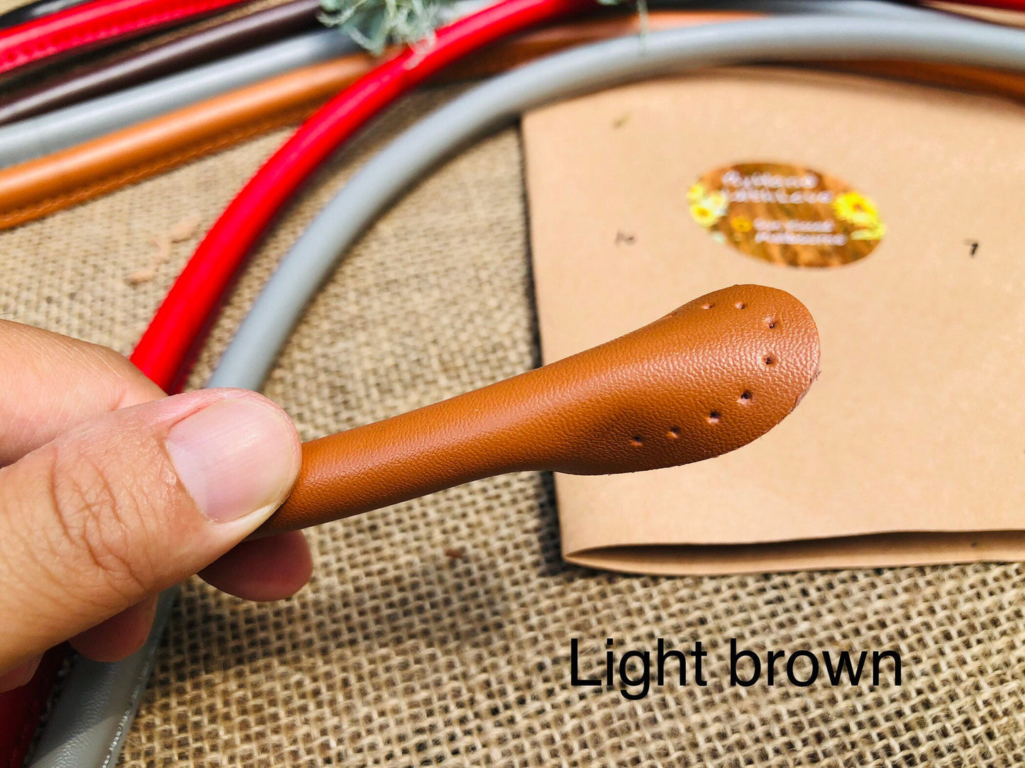 Luxury leather straps, genuine cow hide leather handles, round leather handles, hand sewn bag handles for leather, fabric, crochet bags