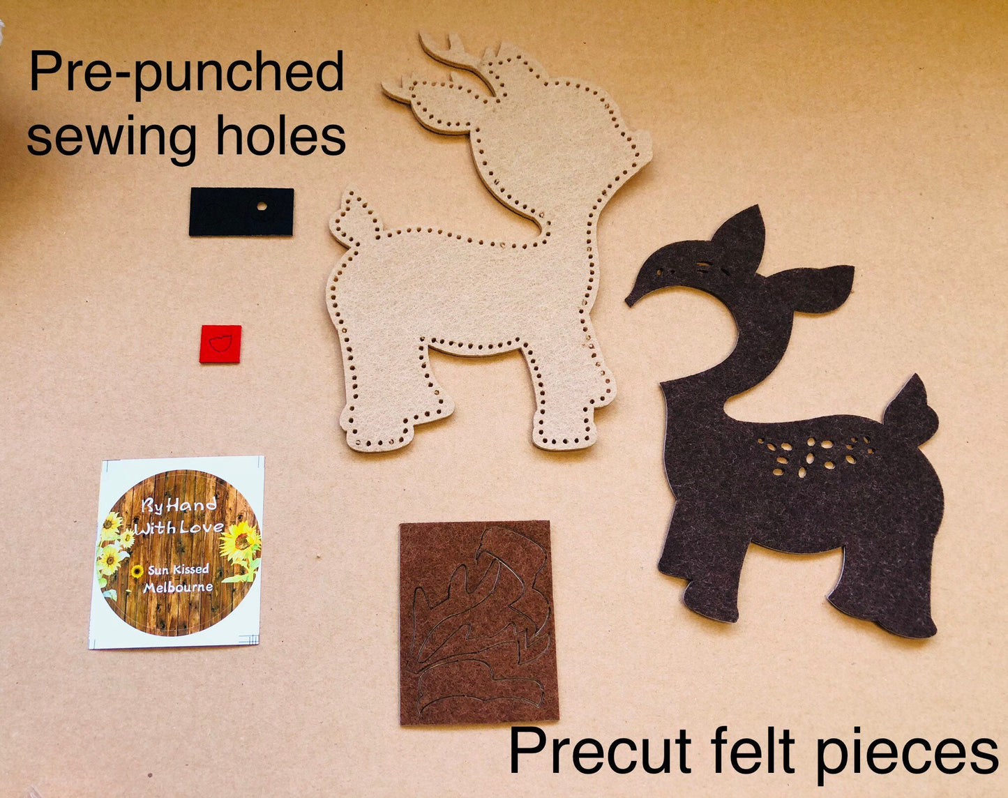 Forest friends felt craft kit, craft activities for children, handmade birthday presents, baby shower party decoration, hand sewing kit, felt animal