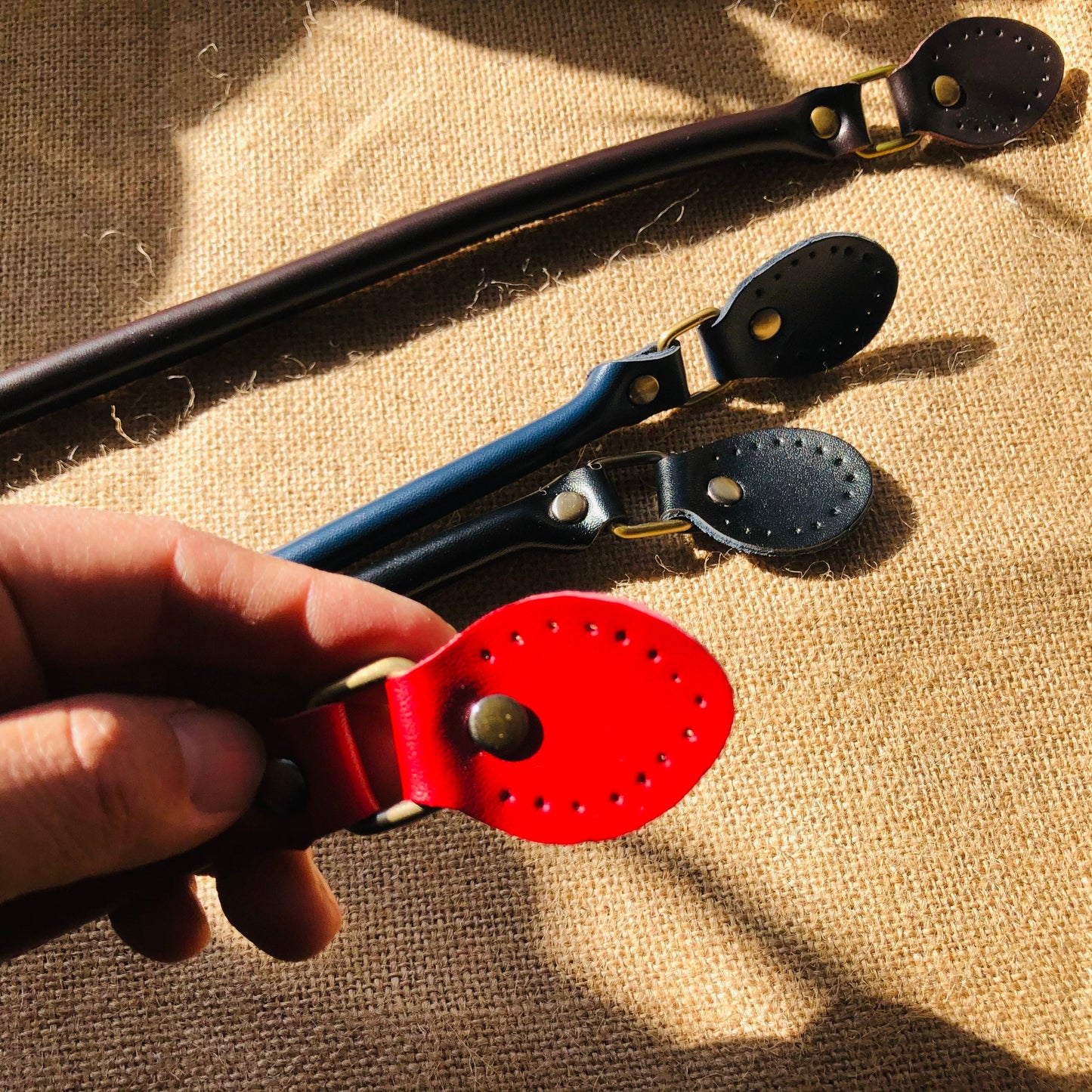 Luxury leather straps, genuine cow hide leather handles, round leather handles, hand sewn bag handles for leather, fabric, crochet bags