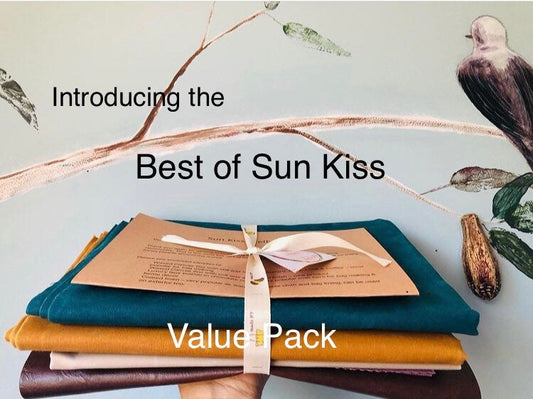 Best of Sun Kiss value pack, Sun Kiss waxed canvas, faux leather, interfacing, cork, lining fabrics