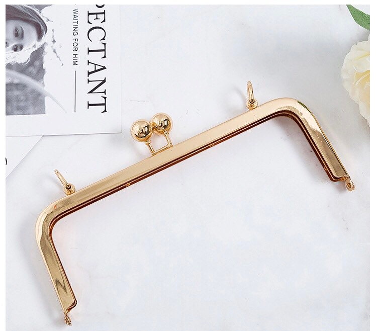 20.5cm metal kiss lock frames, square metal purse frames, gold clutch locks, black metal kiss locks, bronze purse frames,