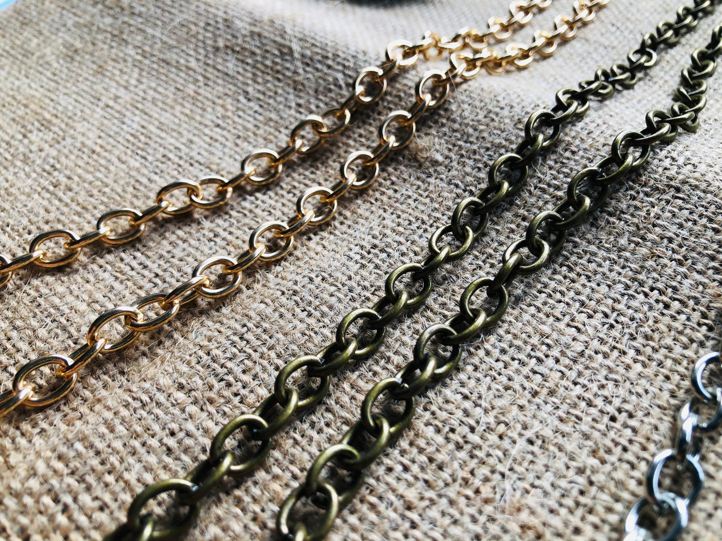 120cm chain straps, crossbody straps, silver, gold, gunmetal black, antique brass metal straps for bags