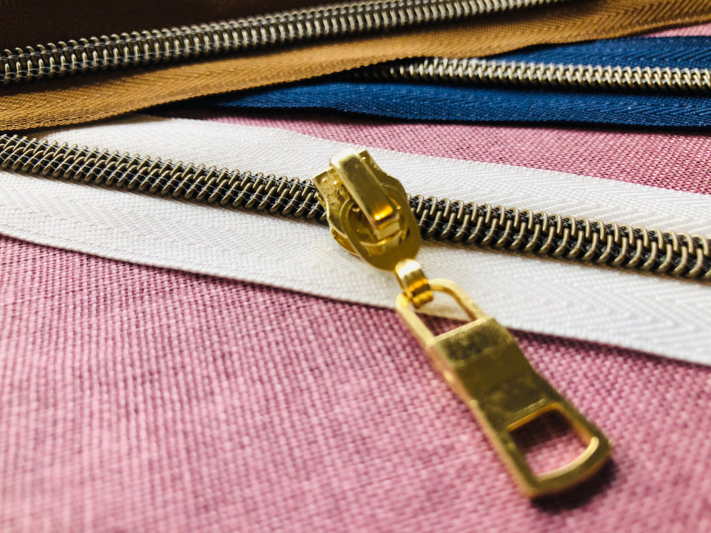 Size 5 zipper pulls for nylon zipper tapes, zipper pulls in antique brass, sliver, gold, rose gold, gun metal