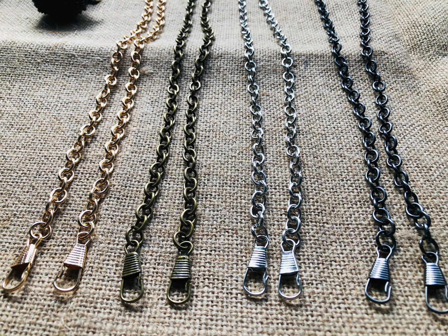 120cm chain straps, crossbody straps, silver, gold, gunmetal black, antique brass metal straps for bags