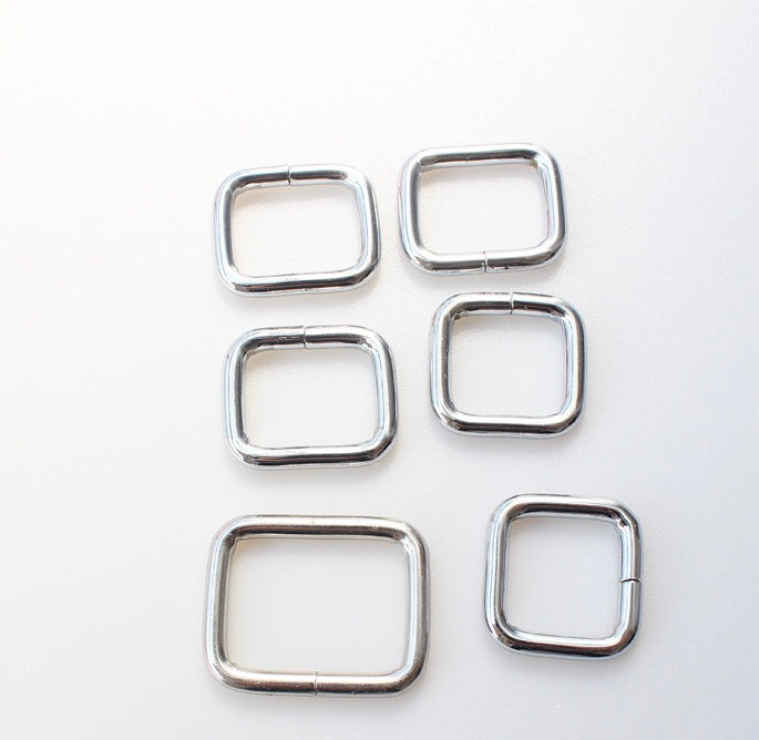 Rectangular rings 25mm, 38mm, bag hardware, crossbody bag fittings, bag making, metal rings, handmade bags
