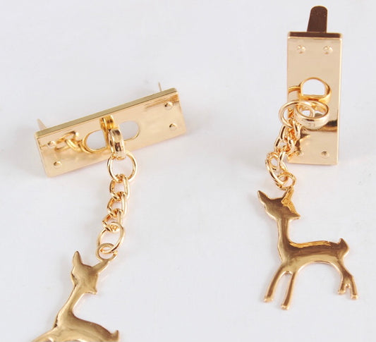 Deer bag charm for wallets, bags, jackets, leather work etc.