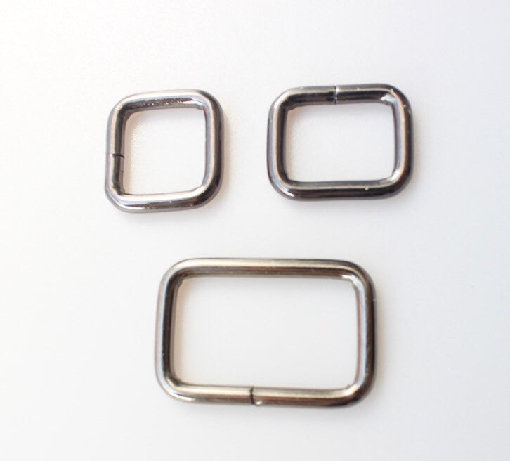 Rectangular rings 25mm, 38mm, bag hardware, crossbody bag fittings, bag making, metal rings, handmade bags