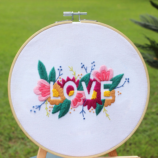 Rainbow LOVE embroidery kits G1-2