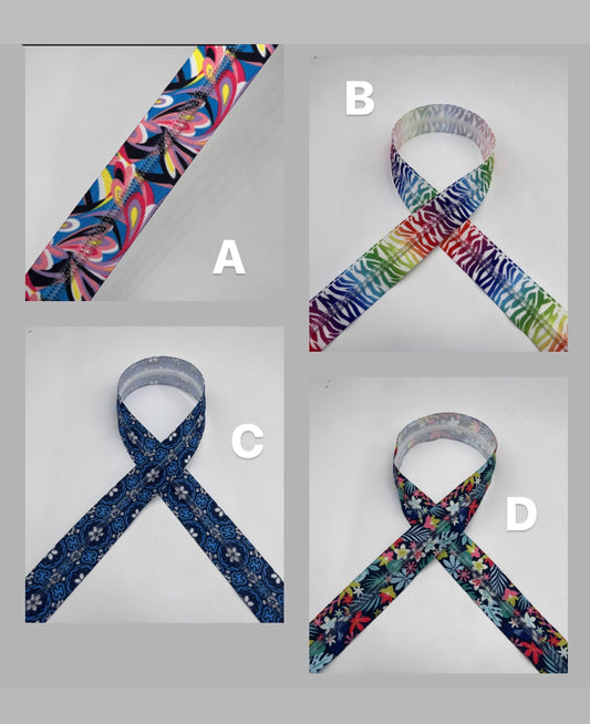 Printed nylon zipper tapes, Patterned zipper tapes by the metre G4