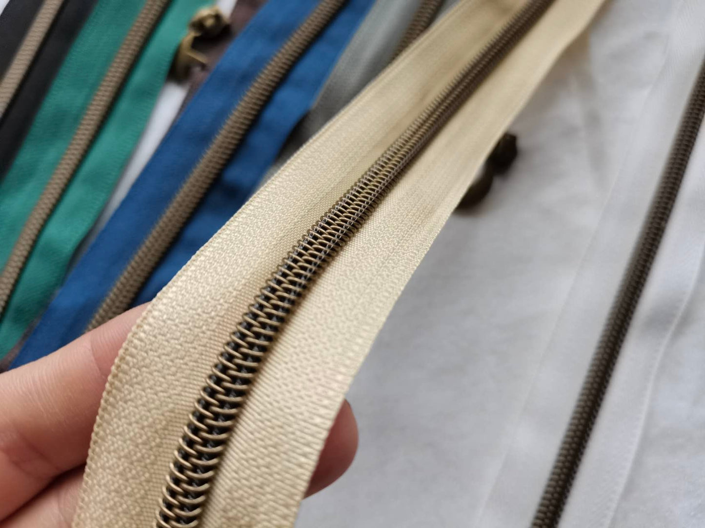 Antique brass - size 5 zipper tapes