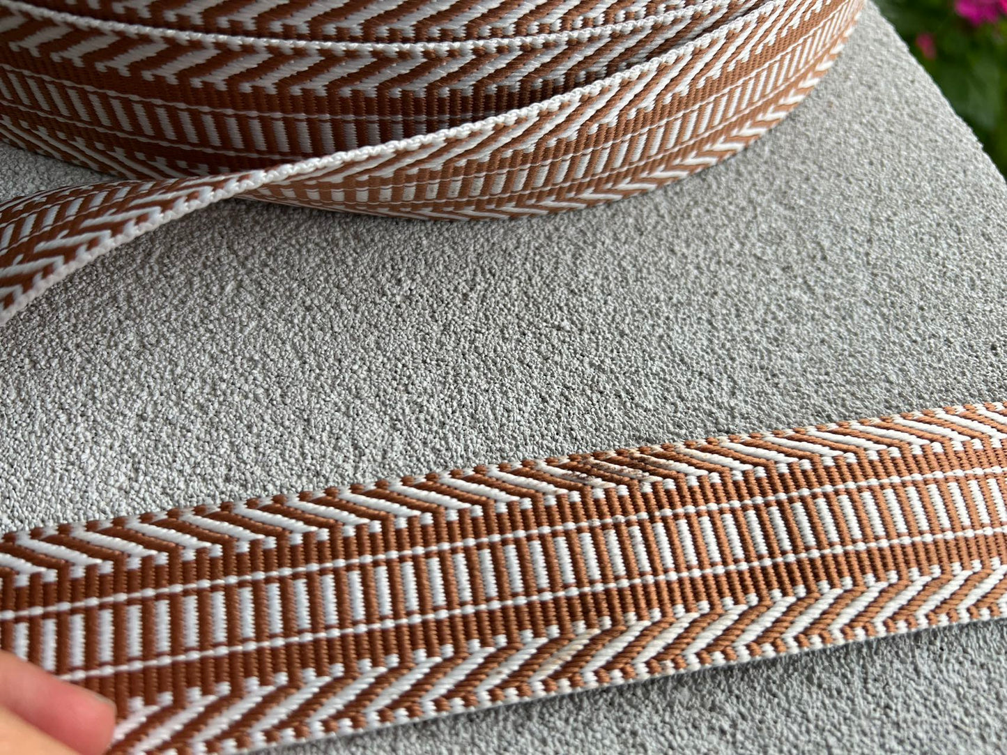3 metre of 3.8cm patterned webbing, 1.5 inch strapping for tote bags, adjustable crossbody straps, handmade backpacks, heavy duty handles by the meter