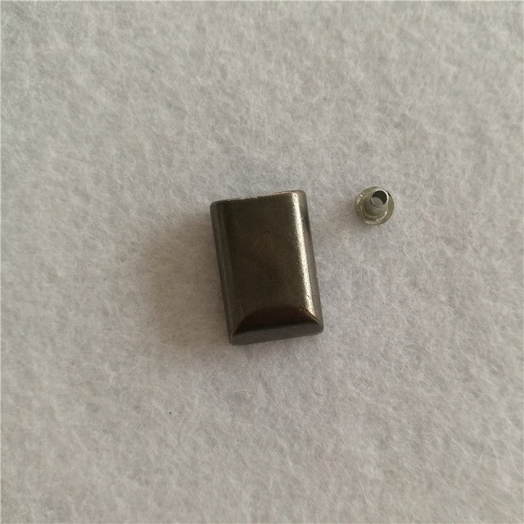 Metal zipper ends for bag making etc.