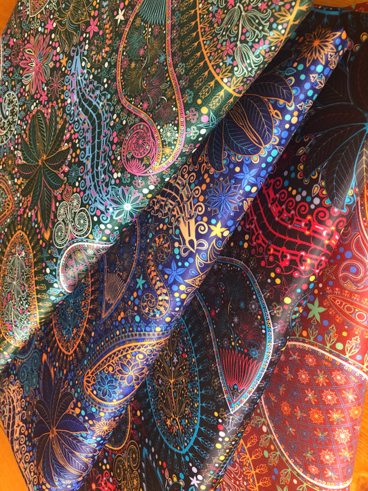 PVC printed waterproof canvas for bags, home decor, outdoor wear, raincoats by the metre F2
