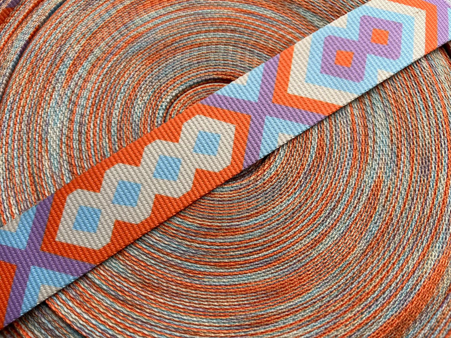 3.8cm - 1.5 inch printed webbing for tote bags, adjustable crossbody straps, handmade backpacks, heavy duty handles by the meter